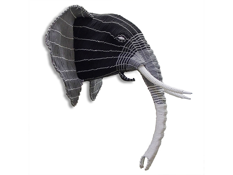 Black and Grey Rope Elephant Head