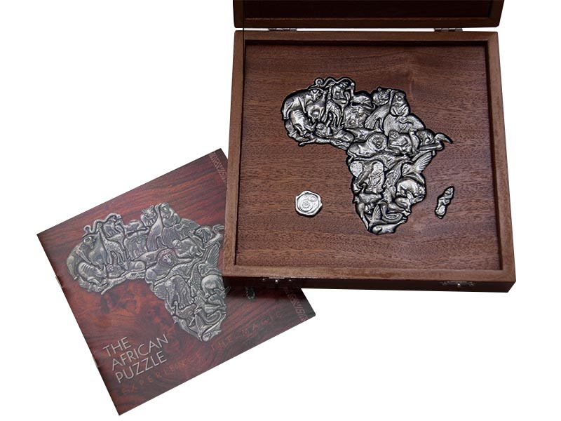 Puzzle Of Africa 36 Pieces In Wooden Box Puzzles