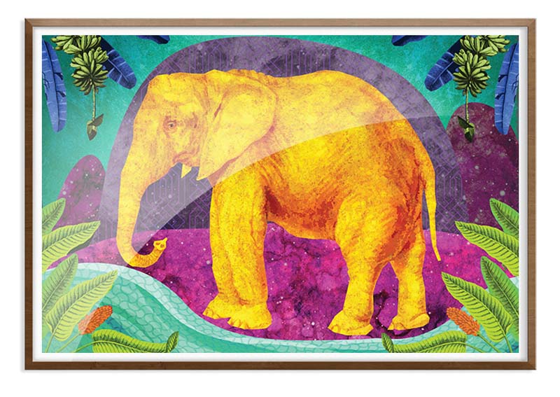 Africa Dreaming Elephant Print