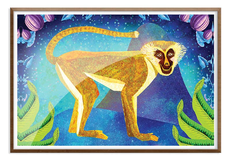 Africa Dreaming Monkey Print