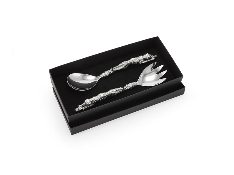 Cheetah Pewter Small Salad Server