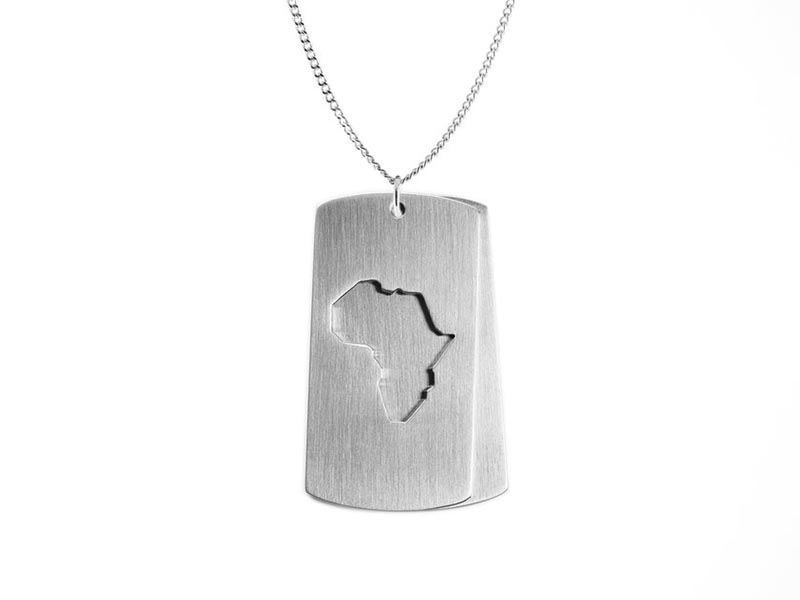 African Creative Stainless Steel Africa Dog Tags