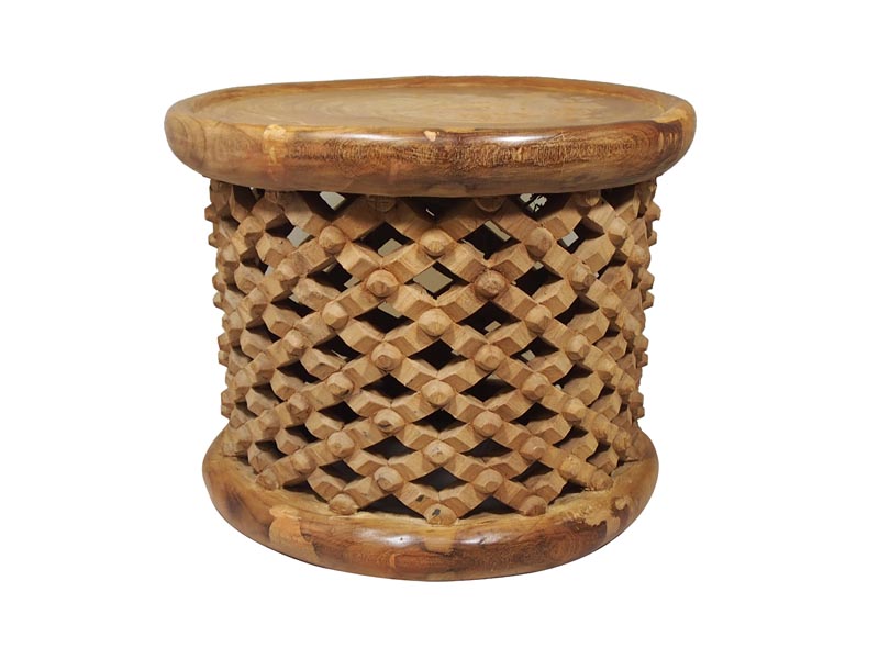 Natural Bamileke Stool - 50cm