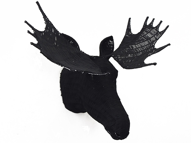 Rope Bull Moose Wall Hanging