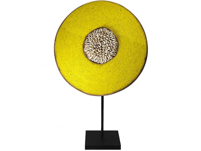 Small Beaded Shield - Yellow