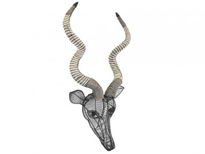 Kudu 80cm Wall Hanging - Black and Grey Rope