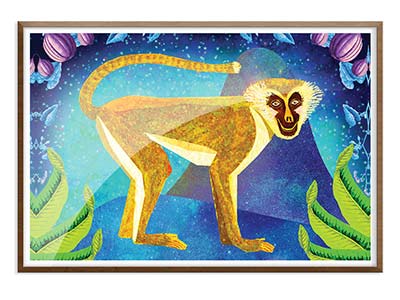 Africa Dreaming Monkey Print