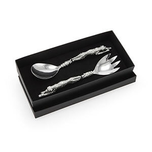 Cheetah Pewter Small Salad Server