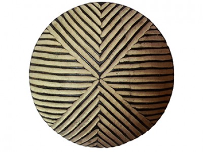 30cm Small Carved Wood Shield - Triangle