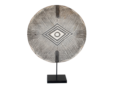 Large Round Wood Shield - # 4