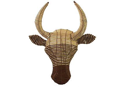 Small Bull Head - Brown and Beige