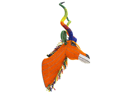 Colourful Beaded Kudu Trophy Head