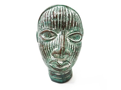 Vintage Benin Bronze Male Head