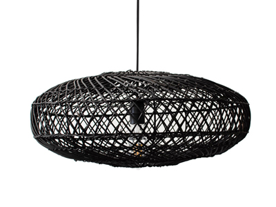 Malawi Rattan Light – Style Number 15 – Black