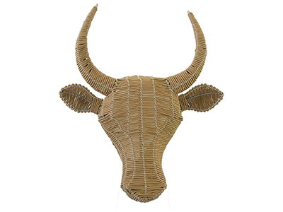 Small Bull Head - Beige and white