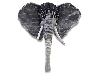Black And Grey Rope Elephant Head
