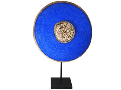 Small Beaded Shield - Blue